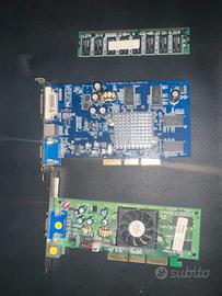Lotto Hardware Vintage AGP: 2 Schede Video+ RAM