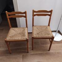 Sedie con seduta in paglia