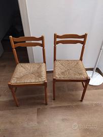 Sedie con seduta in paglia