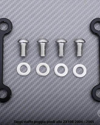 Tappi staffe poggia-piedi allu ZX10R 2004 - 2005