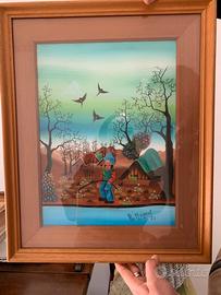 Rossana Magani Quadro Naïf Originale (1977)