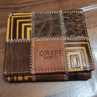 Portafoglio in pelle con pozzetto 