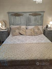 letto e comodini shabby