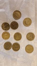 10 Monete da 200 lire vari anni