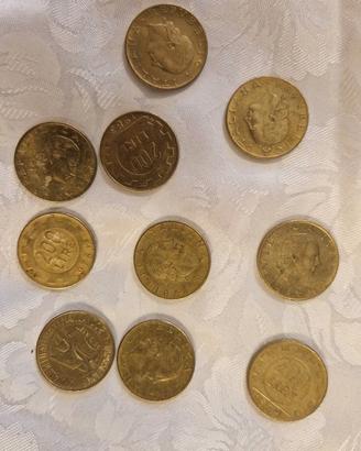 10 Monete da 200 lire vari anni
