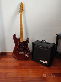 Chitarra elettrica con amplificatore