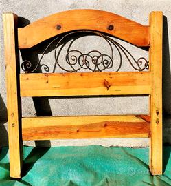 Letto singolo legno massiccio stile etnico