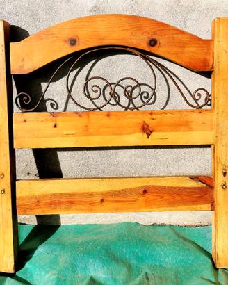 Letto singolo legno massiccio stile etnico
