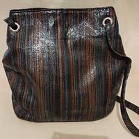 Borsa secchiello/tracolla in vera pelle