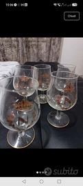 Set 5 Bicchieri Cognac Napoleon Vintage Cristallo