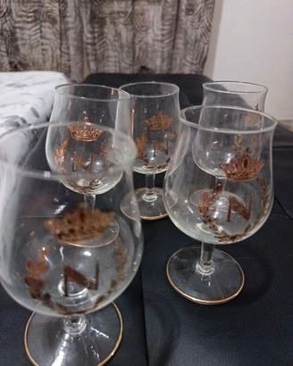 Set 5 Bicchieri Cognac Napoleon Vintage Cristallo