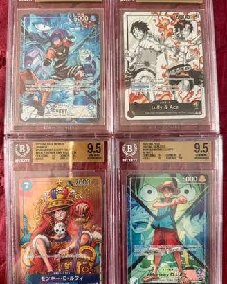 Lotto carte gradate one piece bgs