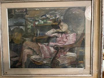 Olio su Tela Enzo Faraoni - Figura Femminile
