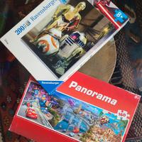 n. 2 Puzzle  da 169.e 200 pezz. Star Wars e Cars
