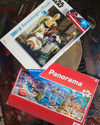 n. 2 Puzzle  da 169.e 200 pezz. Star Wars e Cars