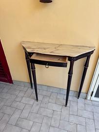 Consolle antica in marmo con cassetto – 4 gambe a