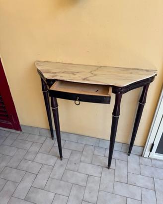Consolle antica in marmo con cassetto – 4 gambe a