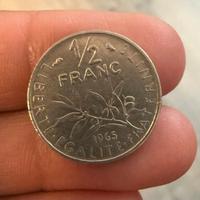 Moneta 1/2 Franc 1965 - Francia - La Semeuse