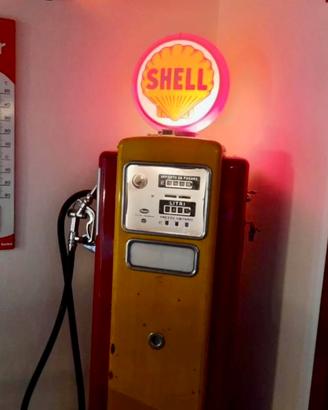 Pompa di benzina Shell  Wayne Smaltata del 1950