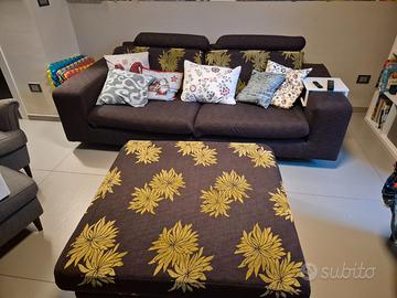 Divano poltrone e sofà sfoderavile (con pouf)