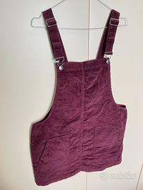 Vestito salopette bordeaux, L