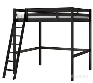 Letto soppalco IKEA con materasso e fondo materass