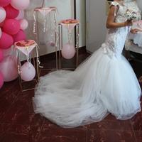 abito a sirena comunione bambina 