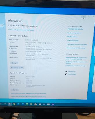Mini PC ASUS E810 i7, 16 GB RAM, SSD 256 GB con mo