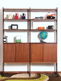 Libreria Bifacciale Vintage 2 campate Anni 60