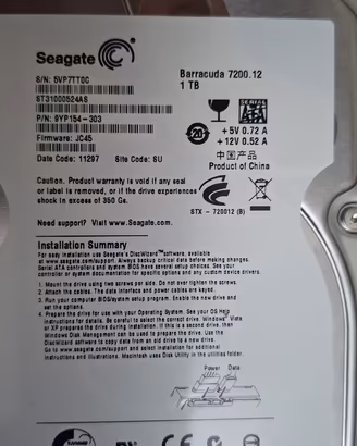 HARD DISK SEAGATE BARRACUDA 500gb 7200RPM