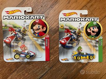 Hot Wheels Mario Kart - Lotto Mario+Luigi Nuovi