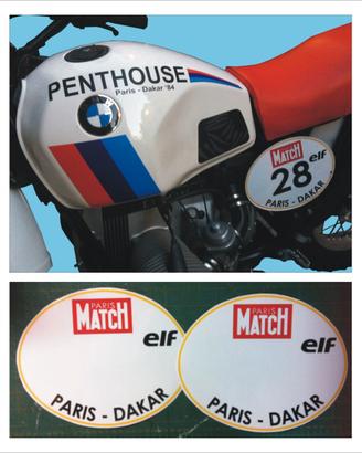 Adesivi tabelle vintage BMW Paris Dakar