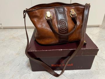 BORSA MARINO ORLANDI CUOIO TESTA MORO