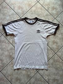 Maglietta T-shirt Adidas Bianca / Marrone taglia S