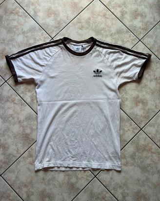 Maglietta T-shirt Adidas Bianca / Marrone taglia S