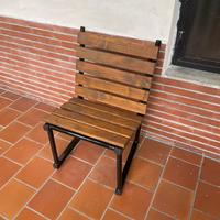 Sedia in ferro e legno