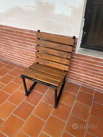 Sedia in ferro e legno