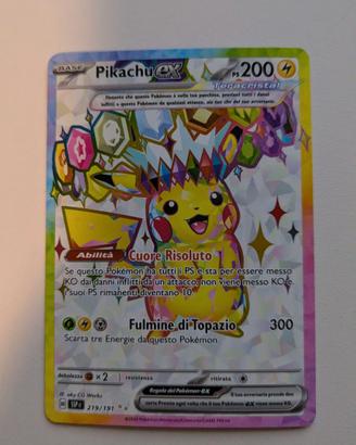 Carta Pokémon Pikachu ex 219/191 RARA