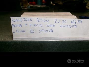Biella con pistone saangyong action 2.0 td