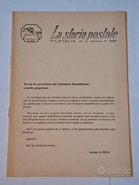 La storia postale - Tavole di conversione - Piga