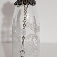 CAMPANA VINTAGE VETRO METALLO RESINA ACQUA CHIARA