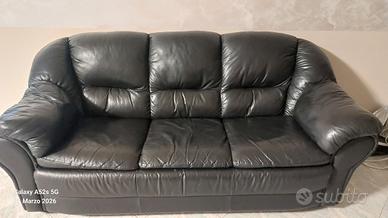 Divano in Pelle Nera