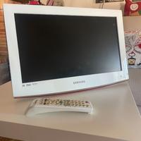 TV Samsung 19 pollici bianco con accessori