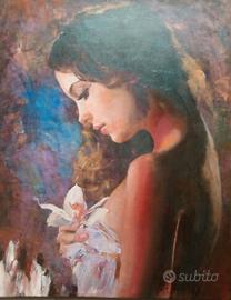 DIPINTO OLIO SU TELA CM 40 X 50 X 2 firmato