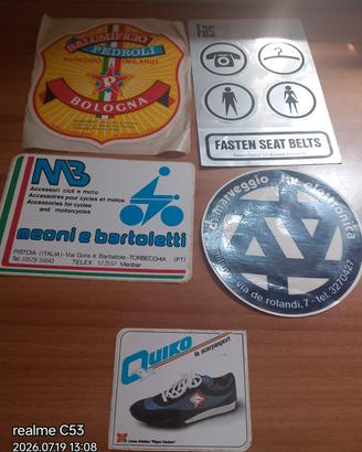 adesivi pubblicitari vintage italiani