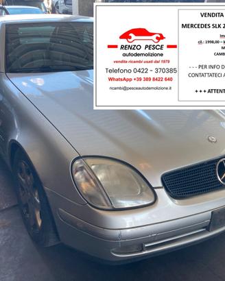 RICAMBI USATI MERCEDES SLK 200 (R170) 1998