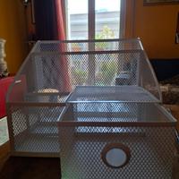 Portaoggetti in metallo bianco 