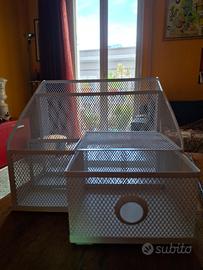 Portaoggetti in metallo bianco 