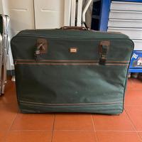 Valigia vintage Hocean anni 90 in tessuto verde