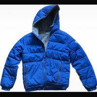 Giacca imbottita blu con pile interno 3XL Benetton